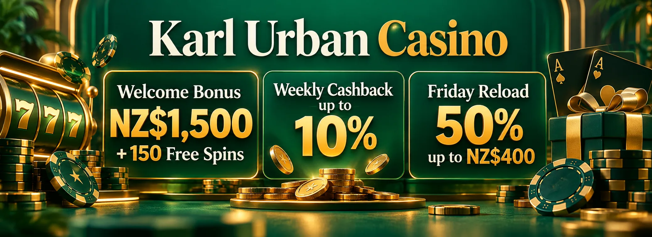 Karl Urban Casino — Karl Urban Casino welcome bonus — NZ$1,500 + 150 free spins